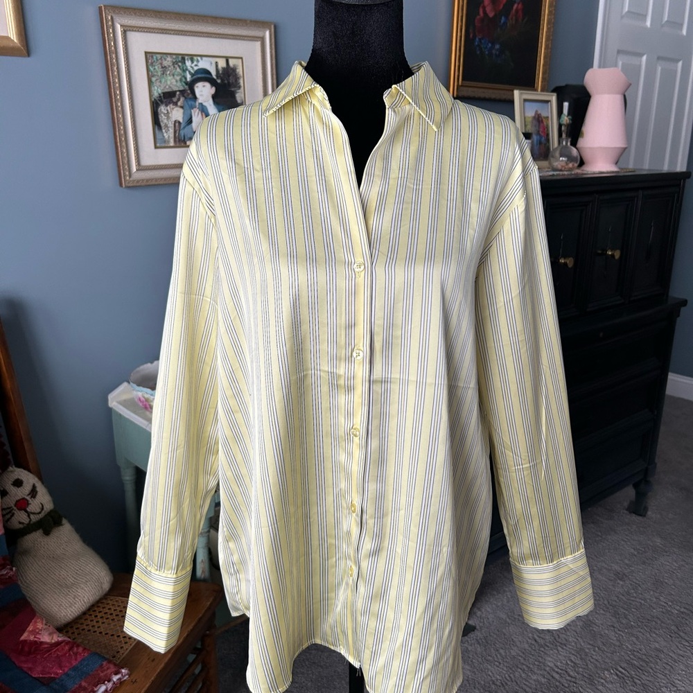 Yellow Striped Button Down Shirt